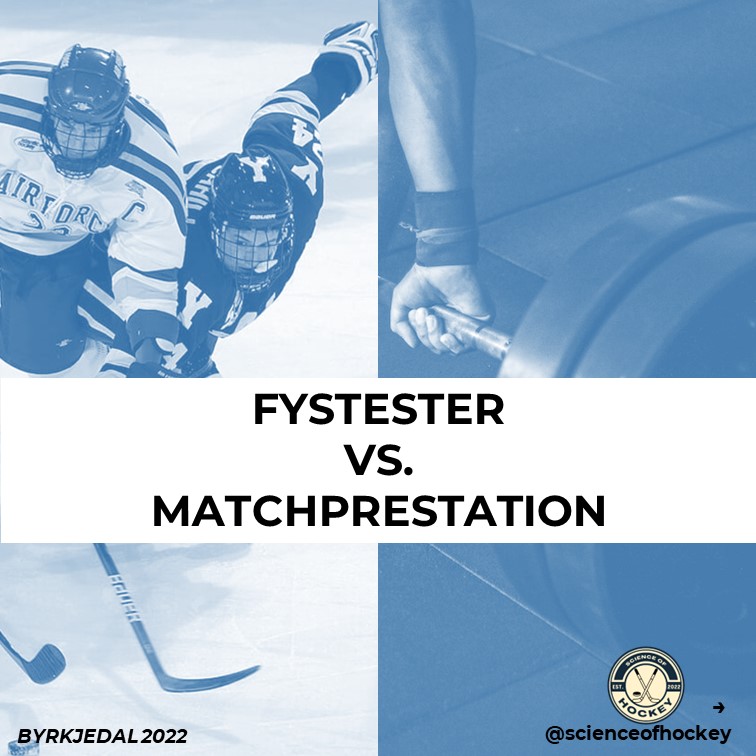 Fystester vs. Matchprestation!